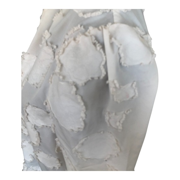 H&M‎ Exclusive Cream Jacquard Weave Boho Ruffle Tiered Babydoll Midi Dress S - Picture 7 of 13